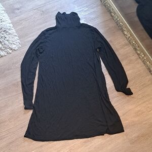 GAP Classic Black Ribber Mini Turtleneck Dress